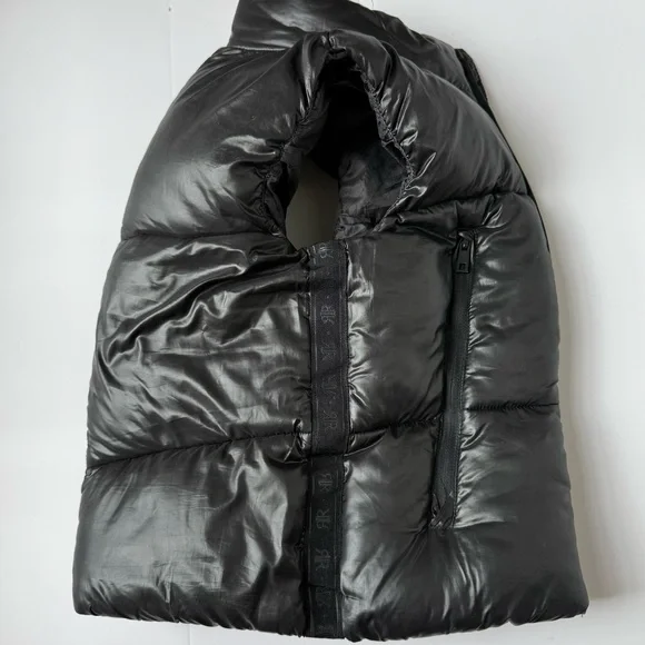 River Island Girls Shiny Black Puffer Vest Size 4-5Y - Picture 5 of 6
